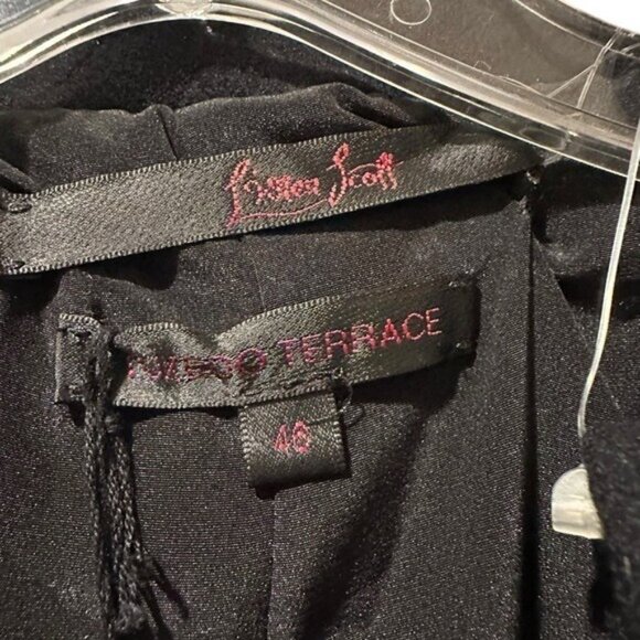 L'wren Scott Tuxedo Terrace Coat Women's Size 46 Dark Blue Wool Long Runway 2010 - Picture 8 of 11